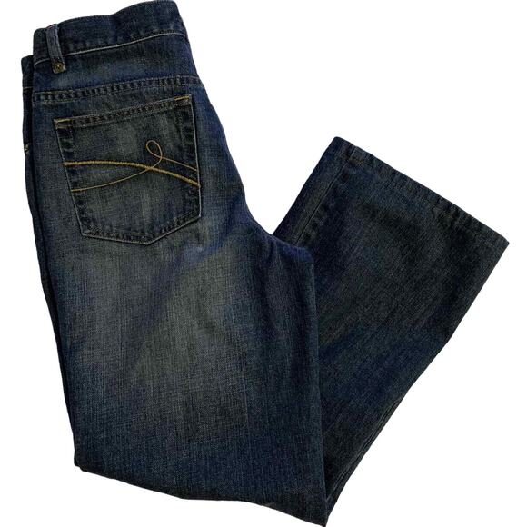 Liz Claiborne Distressed Bootcut Jeans 6 Women Cotton Stretch Y2K Style Bike - Picture 1 of 12